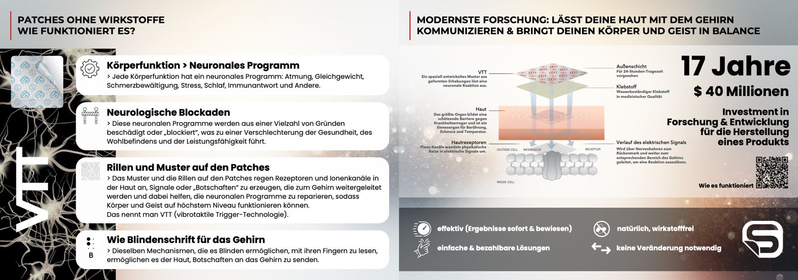 Broschüre Seite 4 – Patches ohne Wirkstoffe, wie funktioniert es?