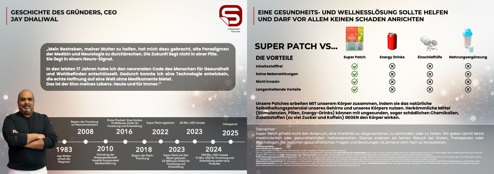 Broschüre Seite 7 – Geschichte des Gründers CEO Jay Dhaliwal